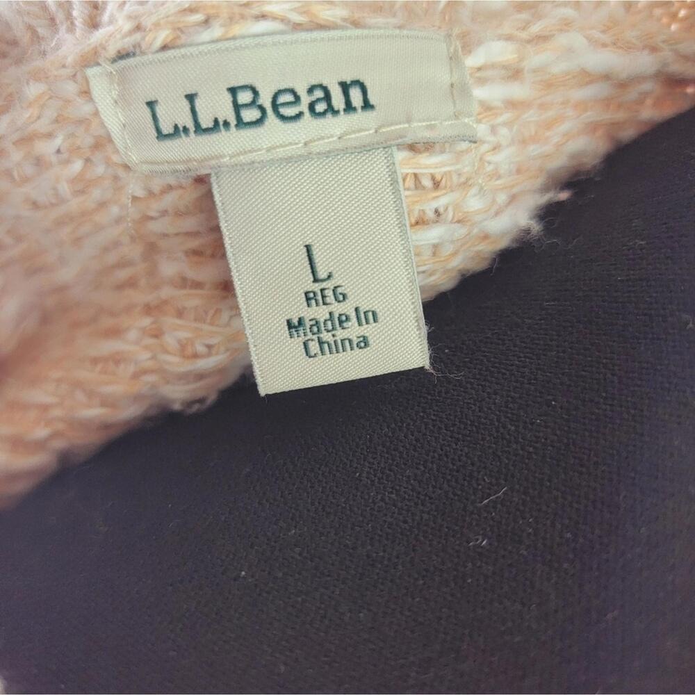 LL Bean Womens Large Multi Color Striped Shaker‎ Stitch Knit Crewneck Sweater - Picture 5 of 5